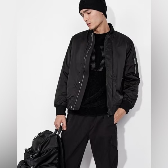 ARMANI EXCHANGE- Brand print Crew Neck pull over